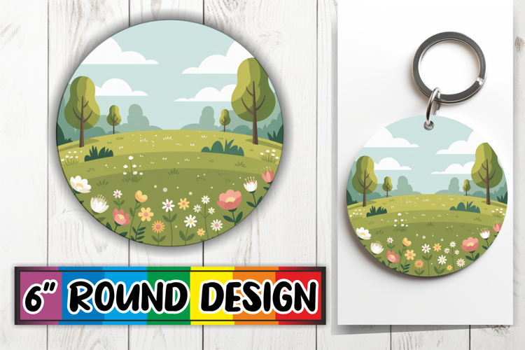 Sweet Circle Coasters Design, Spring