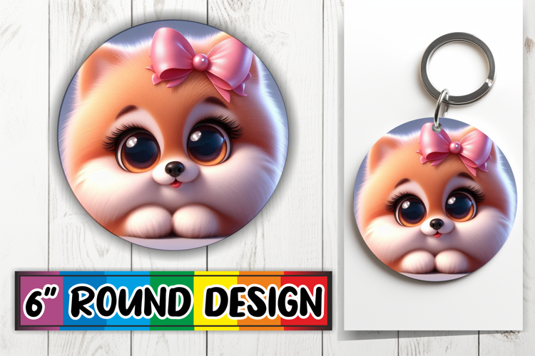 Enchanted Keychain Sublimation, 3D Dog