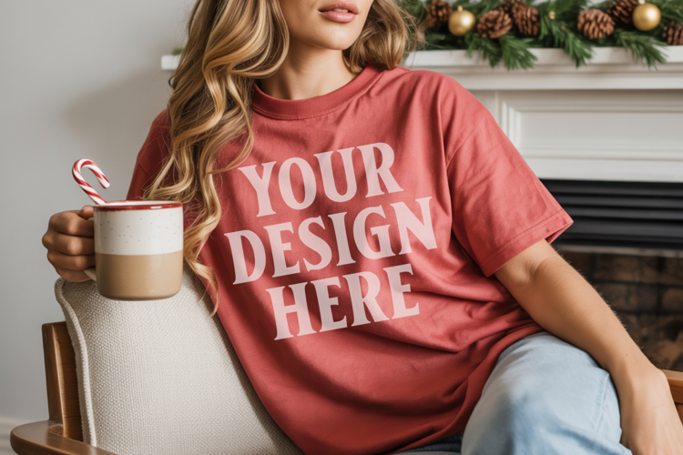 Chili Christmas Comfort Colors 1717 T-shirt Mockup