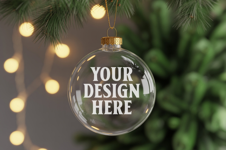 Acrylic Christmas Ornament Mockups , acrylic blank mockup