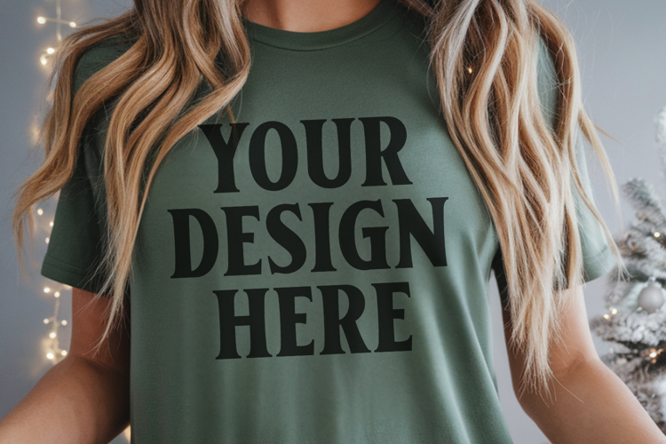 Grass Christmas Comfort Colors 1717 Mockups, CC 1717 m