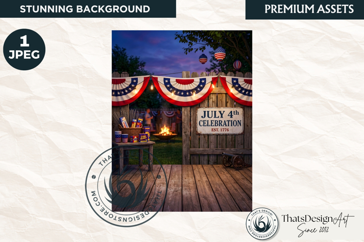 Patriotic Americana Backdrops - 4th of july backgrounds