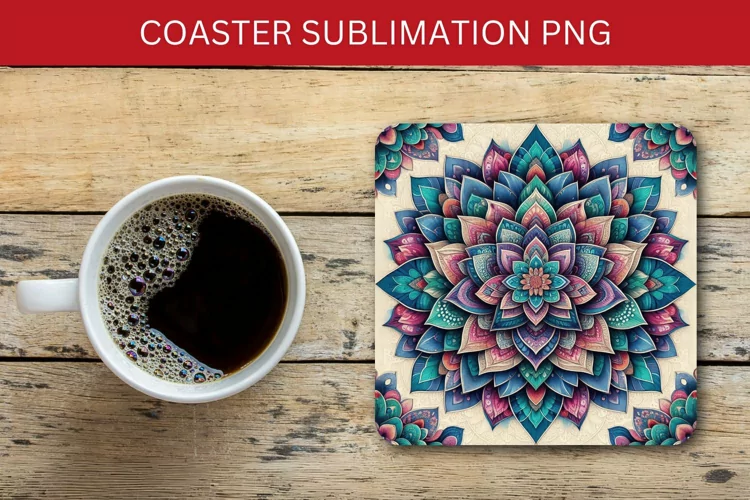 square coaster - mandala