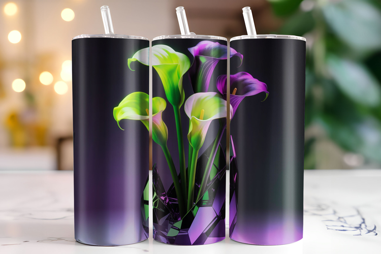 Flowers Tumbler Wrap | Sublimation | Tumblers