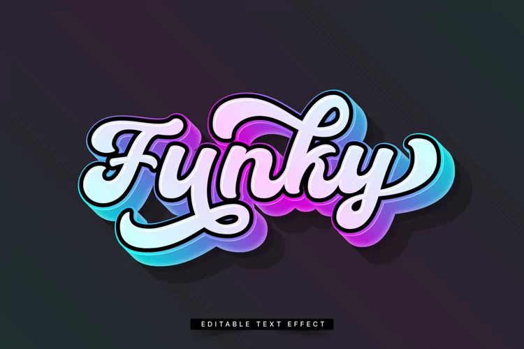 Editable Text Effect for Illustrator. Vector Graphic styles