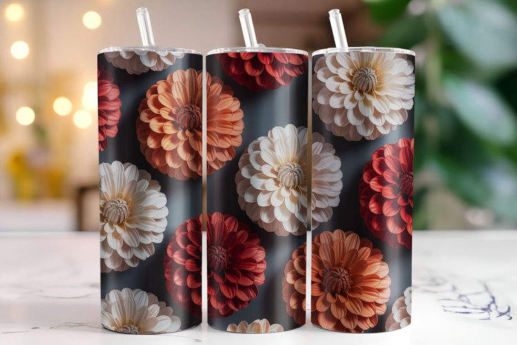 Flower Tumbler Wrap | Sublimation | Tumblers