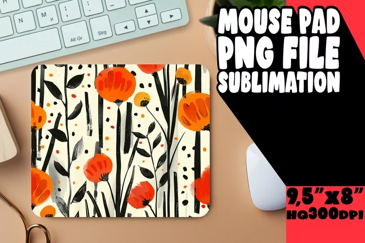 Stylish Petal Striped Mouse Mat - Chic Desk Accent