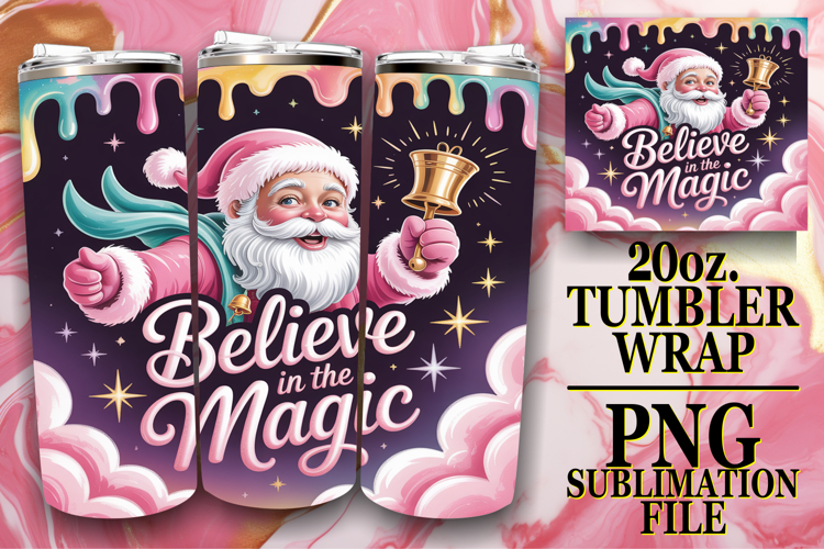 Cozy Escapes 20oz tumbler wrap, Funny Santa