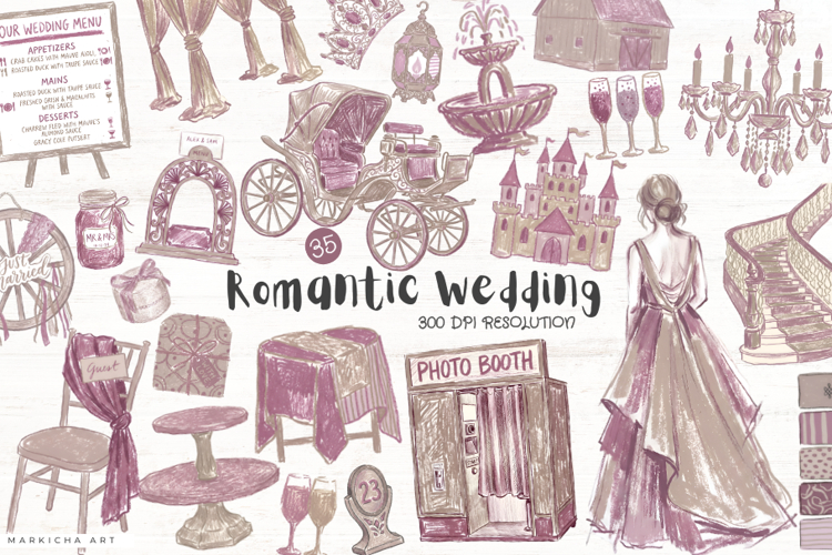 Romantic Wedding Clipart