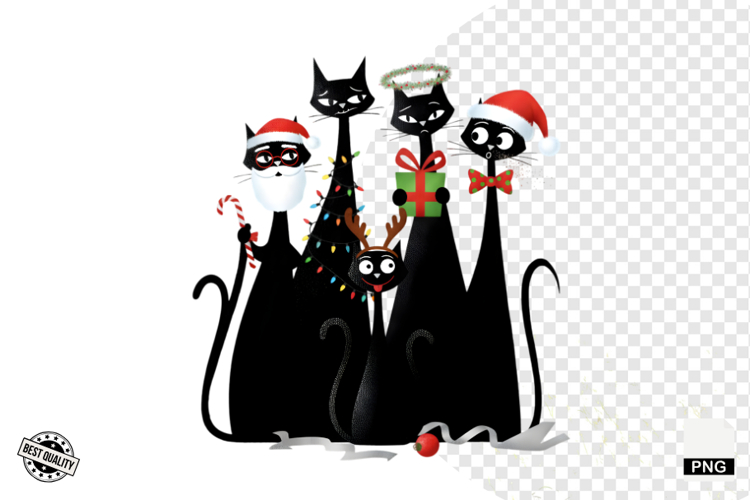 Christmas Cat Clipart Image 2