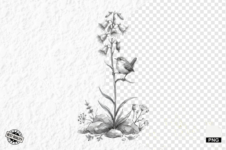 Black And White Summer Clipart Image 2