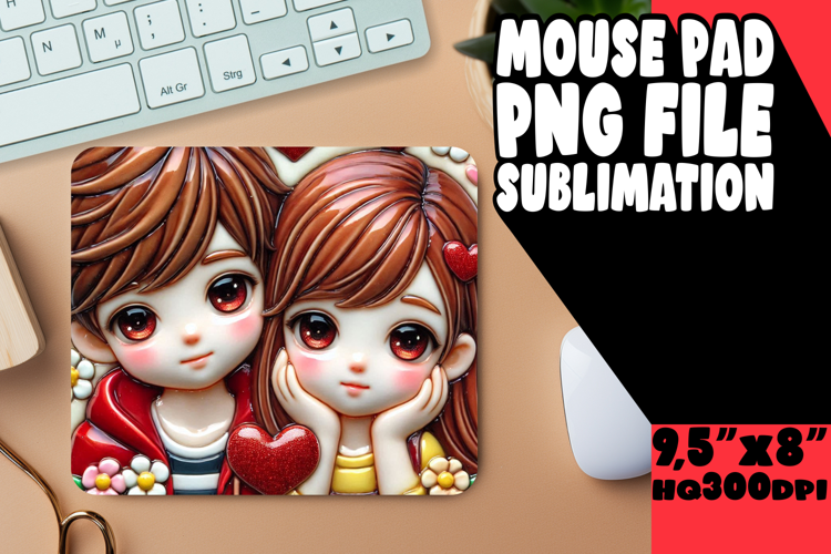 JOYFUL MOUSE MAT SUBLIMATION STYLE, 3D Characters