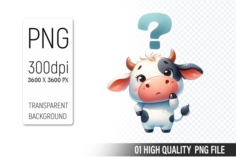 Cow Clipart PNG, Farm Animals Clipart, Rustic Farm Art