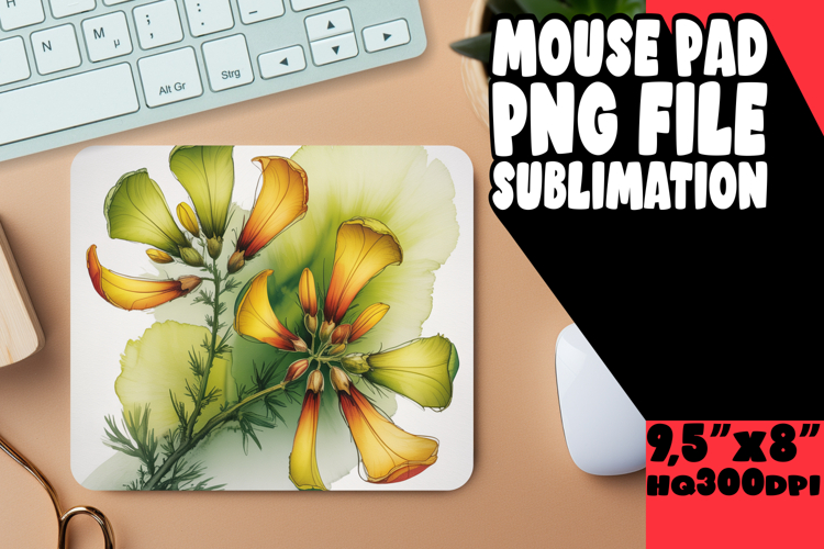 COZY MOUSE MAT INSPIRATIONAL SUBLIMATION, Flowers