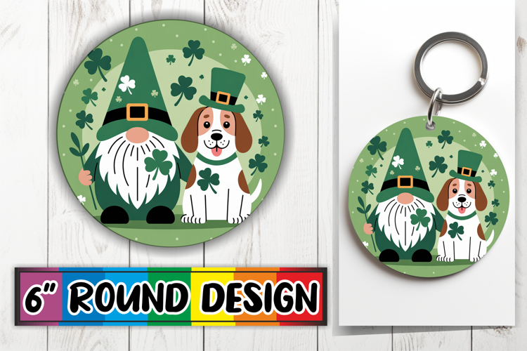 Cheerful Round Design Sublimation, St Patricks