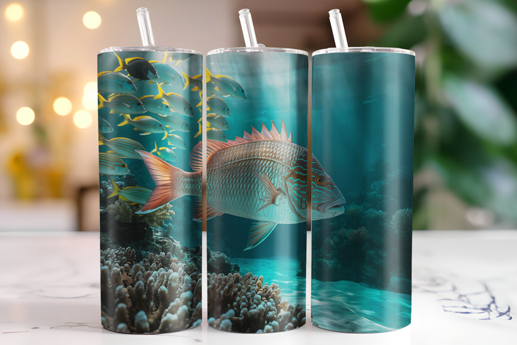 Fish Tumbler Wrap | Sublimation | Tumblers