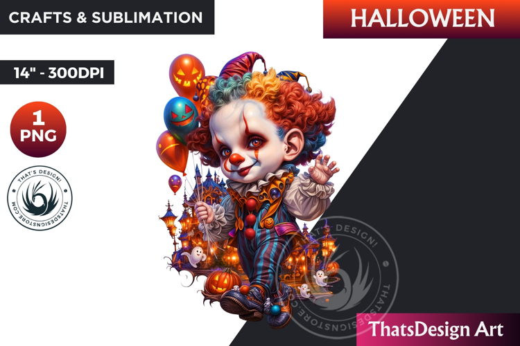 Evil clown Halloween Character Clipart,Halloween PNG