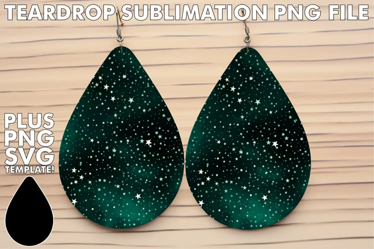 Elegance in the Cosmos: Teardrop Sublimation Charms