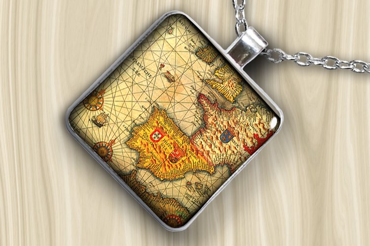 Digital Collage Sheet - Antique Maps example image 1