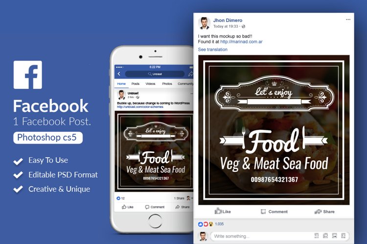 Food Facebook Post Banner example image 1