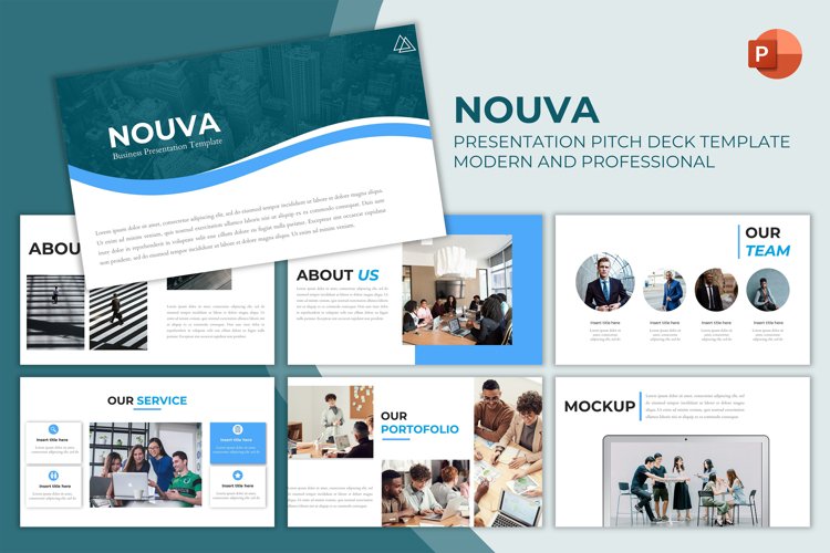 Pitch Deck Powerpoint Template - Nouva example image 1