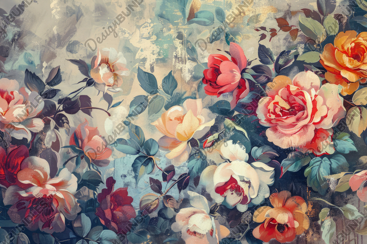 Vibrant Floral Background Wallpaper