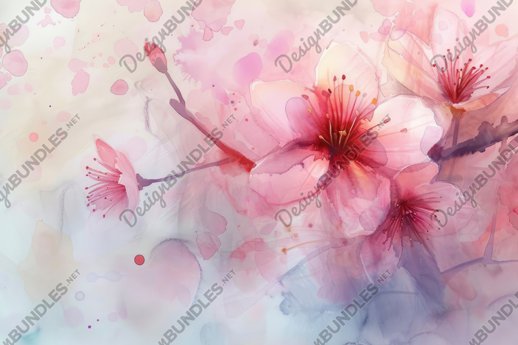 Pink Watercolor Backgrounds Image 6