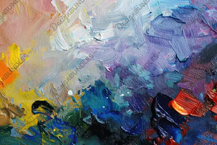 Abstract Rough Multi-Colored Painting Texture Background