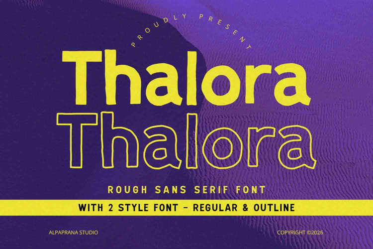 Thalora - Rough Font