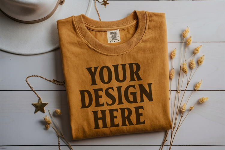 Monarch Comfort Colors 1717 Folded Tshirt Mockups