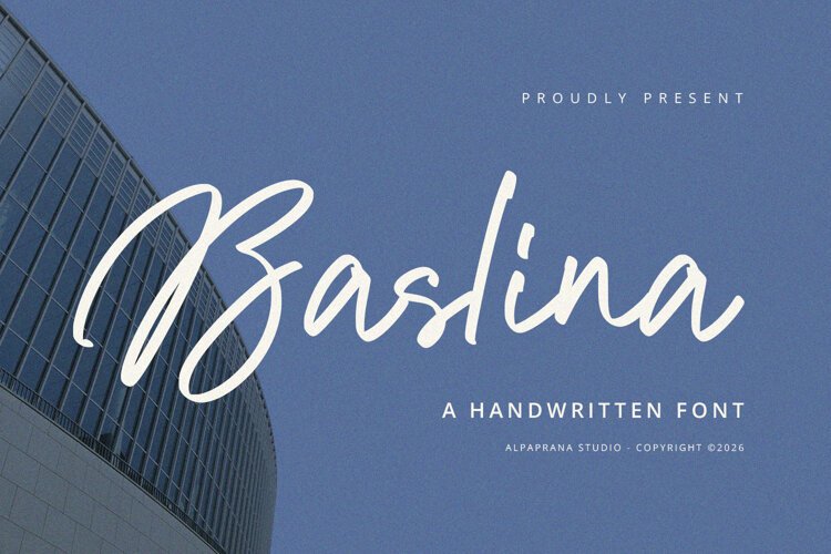 Baslina - Handwritten Font example image 1