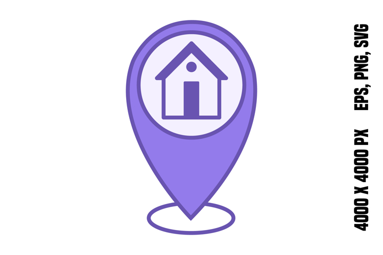 Colored Location Mark Icon