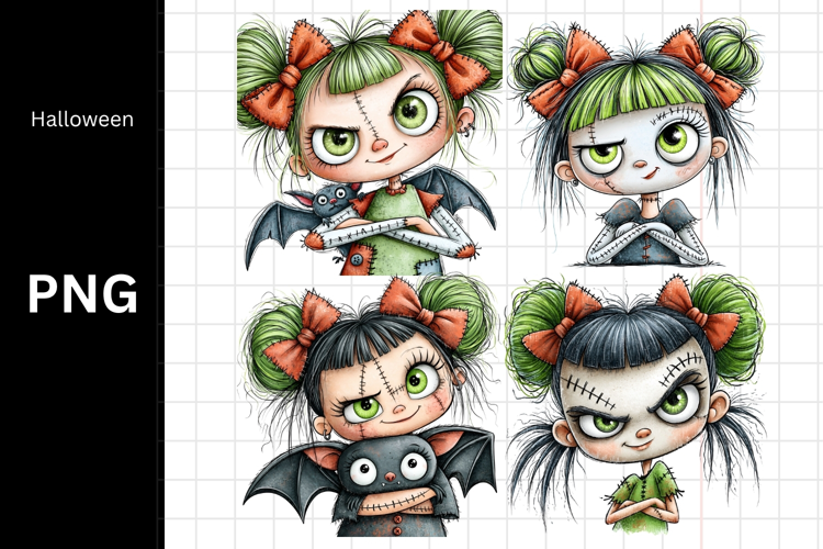 Halloween PNG, Spooky Girl PNG, Fall PNG