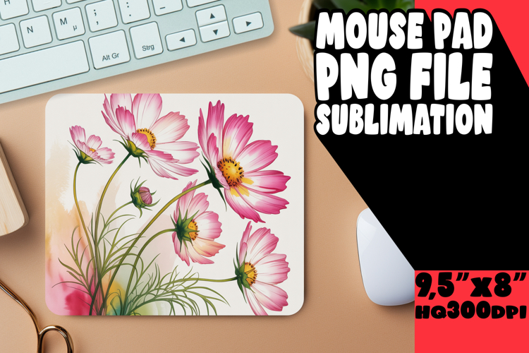 Joyful Mouse Pad Designs PNG, Flowers