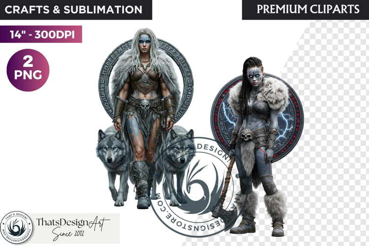 Viking Mythology Giants Clipart, Norse Jotuns gods