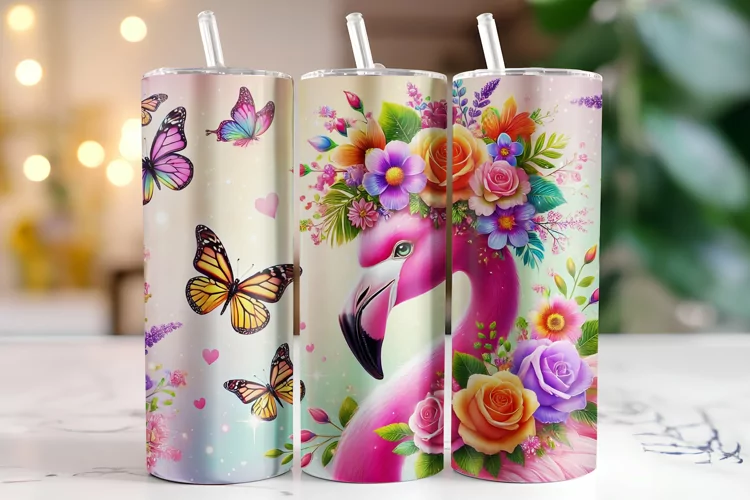 Flamingo Tumbler Wrap | Sublimation | Tumblers