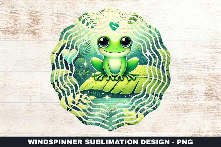 Frog Wind Spinner Sublimation Design
