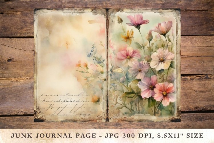 Printable Junk Journal Pages Floral 4