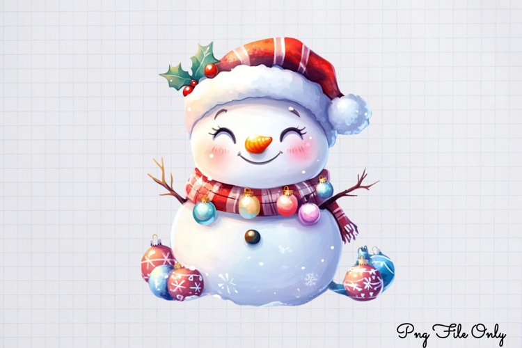 Cute Snowman Clipart Image 9
