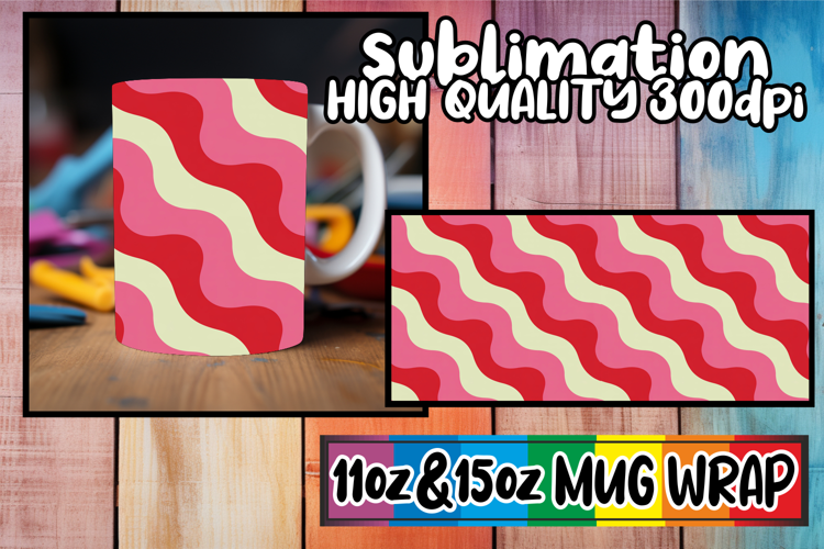 Cheerful journeys 11oz 15oz sublimation wrap, Valentine's Pa