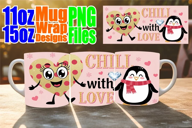 Inspiring mornings 11oz 15oz sublimation wrap, Valentines