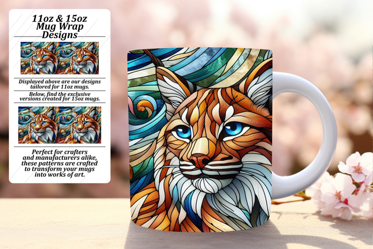 Trendy 15oz Mug Wrap Png Design , Animals