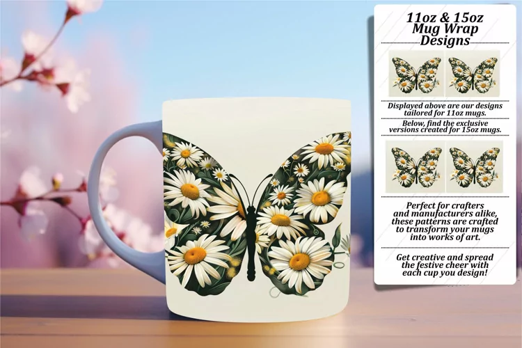 Spring Garden Butterfly Mug