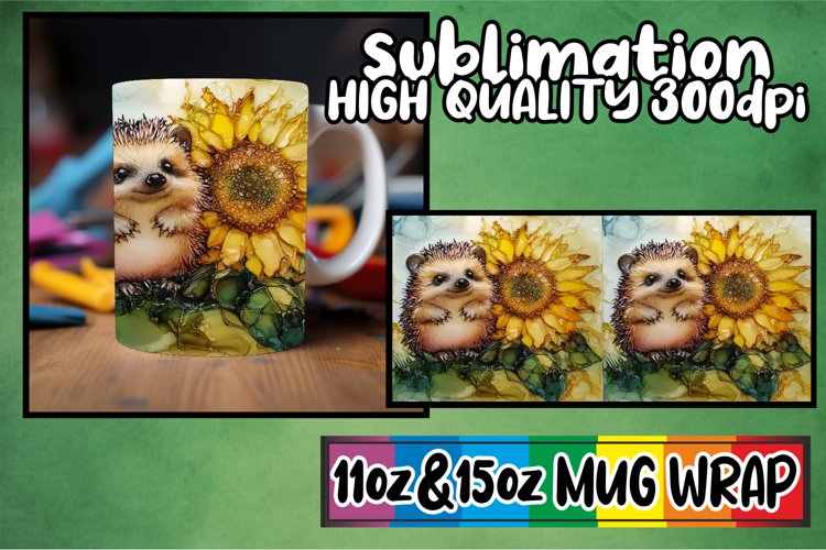 Heartfelt vibes 11oz 15oz sublimation wrap, Animals example image 1