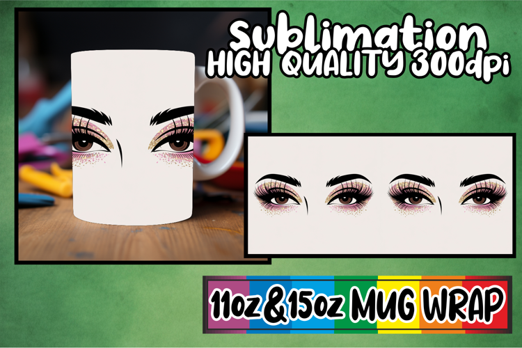 Sweet beginnings sublimation print wrap, Woman Eyes