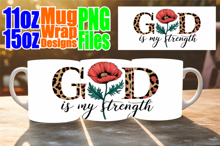 Joyful heart sublimation mug wrap, Christian