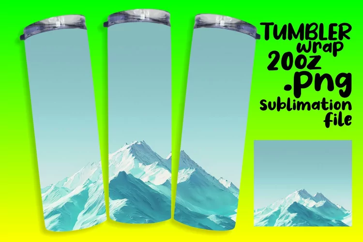 Colorful Tumbler Wrap with Gradient Design for 20oz