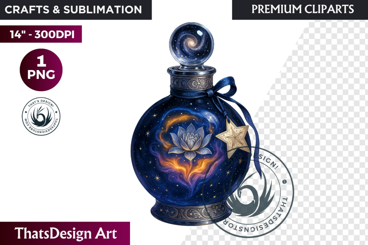 Magical Potion Bottles PNG, Fantasy Witchcraft Clipart witch