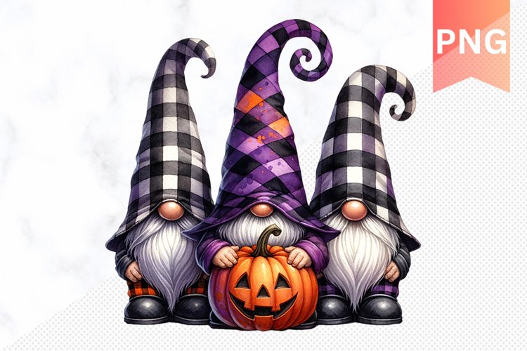 Halloween Gnome Sublimation - Clipart PNG Design