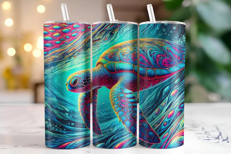 Turtle Tumbler Wrap | Sublimation | Tumblers